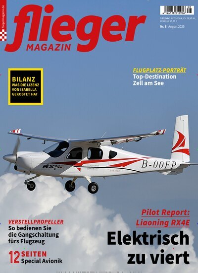 Titelbild der Ausgabe 8/2025 von fliegermagazin. Diese Zeitschrift und viele weitere Reisemagazine, Freizeitmagazine und Wissensmagazine als Abo oder epaper bei United Kiosk online kaufen.