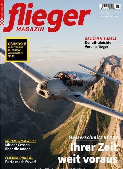 Titelbild der Ausgabe 9/2025 von fliegermagazin. Diese Zeitschrift und viele weitere Reisemagazine, Freizeitmagazine und Wissensmagazine als Abo oder epaper bei United Kiosk online kaufen.