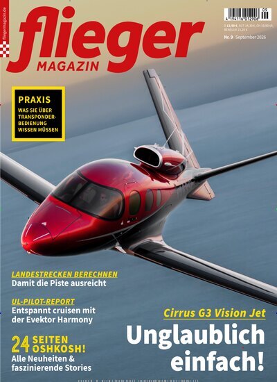 Titelbild der Ausgabe 9/2026 von fliegermagazin. Diese Zeitschrift und viele weitere Reisemagazine, Freizeitmagazine und Wissensmagazine als Abo oder epaper bei United Kiosk online kaufen.