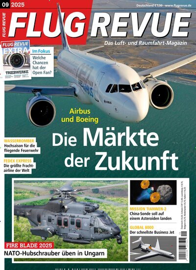 Titelbild der Ausgabe 9/2025 von Flug Revue. Diese Zeitschrift und viele weitere Reisemagazine, Freizeitmagazine und Wissensmagazine als Abo oder epaper bei United Kiosk online kaufen.