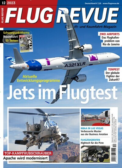 Titelbild der Ausgabe 12/2023 von Flug Revue. Diese Zeitschrift und viele weitere Reisemagazine, Freizeitmagazine und Wissensmagazine als Abo oder epaper bei United Kiosk online kaufen.