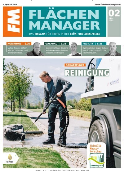 Titelbild der Ausgabe 2/2025 von FM Flächenmanager. Diese Zeitschrift und viele weitere Naturzeitschriften, Landwirtschaftszeitungen und Umweltmagazine als Abo oder epaper bei United Kiosk online kaufen.