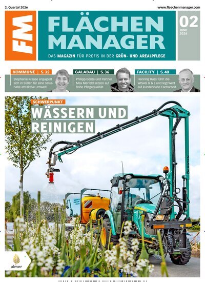 Titelbild der Ausgabe 2/2026 von FM Flächenmanager. Diese Zeitschrift und viele weitere Naturzeitschriften, Landwirtschaftszeitungen und Umweltmagazine als Abo oder epaper bei United Kiosk online kaufen.
