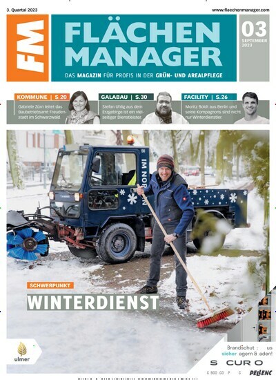 Titelbild der Ausgabe 3/2023 von FM Flächenmanager. Diese Zeitschrift und viele weitere Naturzeitschriften, Landwirtschaftszeitungen und Umweltmagazine als Abo oder epaper bei United Kiosk online kaufen.