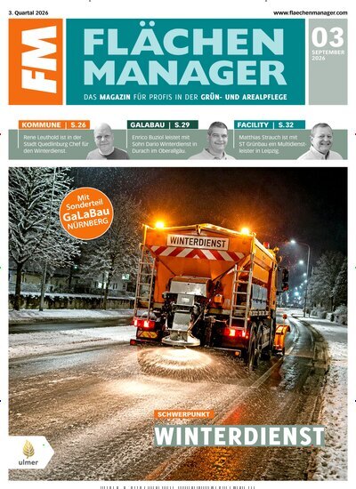 Titelbild der Ausgabe 3/2026 von FM Flächenmanager. Diese Zeitschrift und viele weitere Naturzeitschriften, Landwirtschaftszeitungen und Umweltmagazine als Abo oder epaper bei United Kiosk online kaufen.