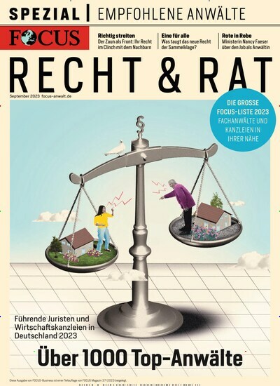 Titelbild der Ausgabe 1/2023 von FOCUS Spezial Recht & Rat- epaper. Diese Zeitschrift und viele weitere Wirtschaftsmagazine und Politikmagazine als Abo oder epaper bei United Kiosk online kaufen.