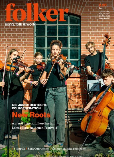 Titelbild der Ausgabe 2/2026 von folker. Diese Zeitschrift und viele weitere Kunstmagazine und Kulturmagazine als Abo oder epaper bei United Kiosk online kaufen.