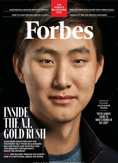 Titelbild der Ausgabe 3/2023 von Forbes USA. Diese Zeitschrift und viele weitere Wirtschaftsmagazine und Politikmagazine als Abo oder epaper bei United Kiosk online kaufen.