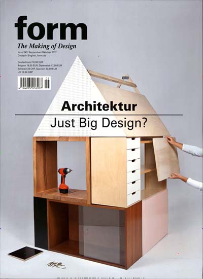 form aktuelles Titelbild Ausgabe 5/2012 Aktuelles Titelbild von form. Entdecken Sie jetzt die Ausgabe 5/2012. Lesen Sie gerne Kunstmagazine und Kulturmagazine? Dann empfehlen wir Ihnen form als Abo oder Geschenkabo.