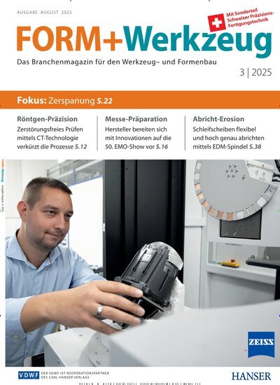 Titelbild der Ausgabe 3/2025 von FORM + Werkzeug. Diese Zeitschrift und viele weitere Industriemagazine und Handwerkmagazine als Abo oder epaper bei United Kiosk online kaufen.