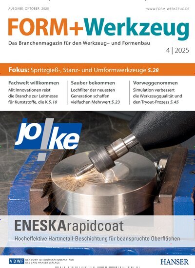 Titelbild der Ausgabe 4/2025 von FORM + Werkzeug. Diese Zeitschrift und viele weitere Industriemagazine und Handwerkmagazine als Abo oder epaper bei United Kiosk online kaufen.