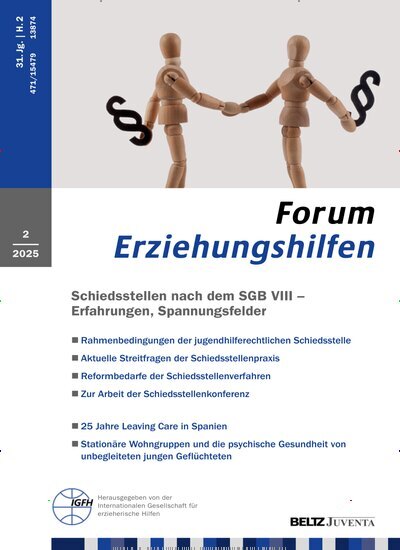 Titelbild der Ausgabe 2/2025 von Forum Erziehungshilfen. Diese Zeitschrift und viele weitere Zeitschriften für Pädagogik als Abo oder epaper bei United Kiosk online kaufen.
