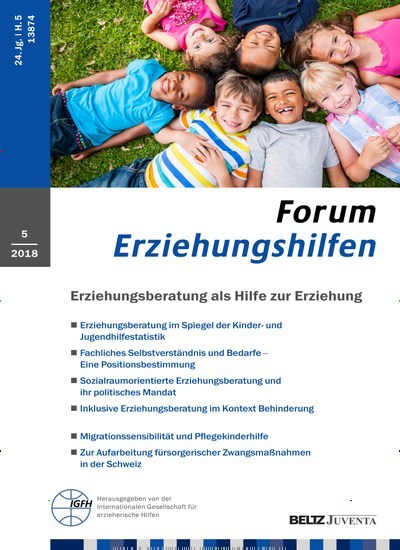 Forum Erziehungshilfen - epaper aktuelles Titelbild Ausgabe 5/2018 Aktuelles Titelbild von Forum Erziehungshilfen - epaper. In der Ausgabe 5/2018 geht es um die Themen: Erziehungsberatung als Hilfe zur Erziehung. Lesen Sie gerne Zeitschriften für Pädagogik? Dann empfehlen wir Ihnen Forum Erziehungshilfen - epaper als digitales Abo (eAbo) und Einzelheft zum sofort Loslesen oder als Geschenkabo zum Vorbestellen.