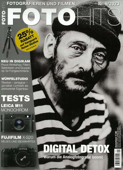 Titelbild der Ausgabe 9/2023 von Fotohits. Diese Zeitschrift und viele weitere Audiomagazine, Filmmagazine und Fotozeitschriften als Abo oder epaper bei United Kiosk online kaufen.