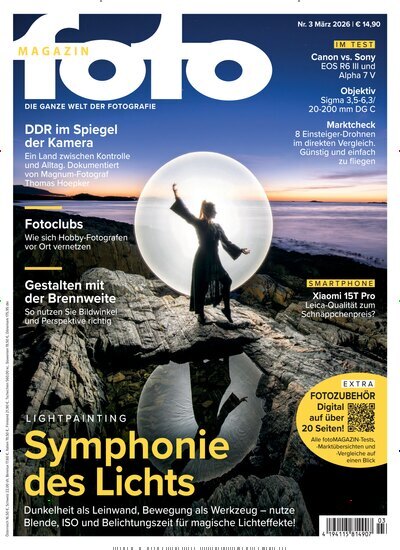 Titelbild der Ausgabe 3/2026 von fotoMAGAZIN. Diese Zeitschrift und viele weitere Audiomagazine, Filmmagazine und Fotozeitschriften als Abo oder epaper bei United Kiosk online kaufen.
