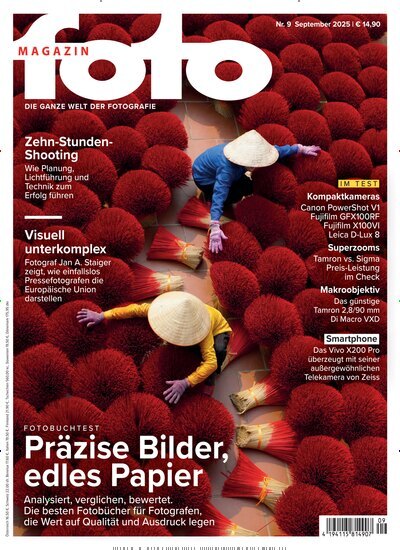 Titelbild der Ausgabe 9/2025 von fotoMAGAZIN. Diese Zeitschrift und viele weitere Audiomagazine, Filmmagazine und Fotozeitschriften als Abo oder epaper bei United Kiosk online kaufen.