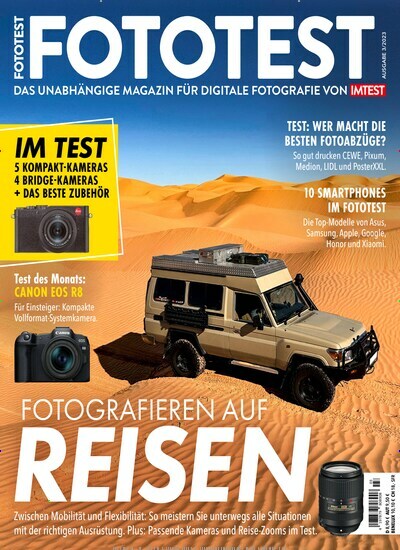 Titelbild der Ausgabe 3/2023 von Fototest. Diese Zeitschrift und viele weitere Audiomagazine, Filmmagazine und Fotozeitschriften als Abo oder epaper bei United Kiosk online kaufen.