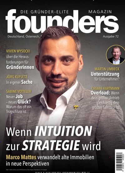 Titelbild der Ausgabe 72/2025 von founders magazin. Diese Zeitschrift und viele weitere Wirtschaftsmagazine und Politikmagazine als Abo oder epaper bei United Kiosk online kaufen.