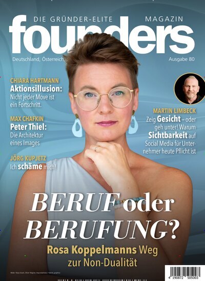 Titelbild der Ausgabe 80/2025 von founders magazin. Diese Zeitschrift und viele weitere Wirtschaftsmagazine und Politikmagazine als Abo oder epaper bei United Kiosk online kaufen.