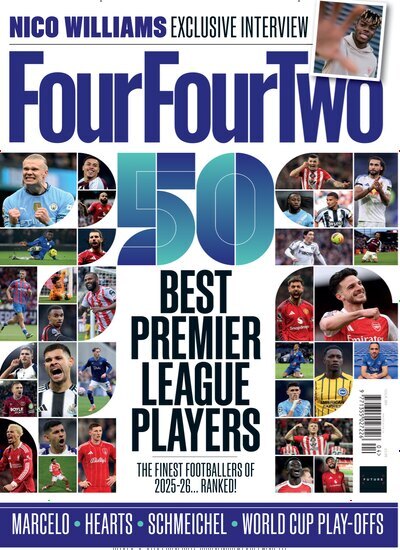 Titelbild der Ausgabe 389/2026 von Four Four Two. Diese Zeitschrift und viele weitere Sportmagazine als Abo oder epaper bei United Kiosk online kaufen.