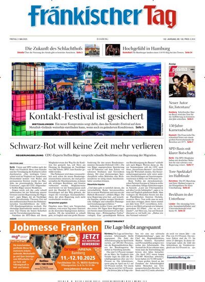 Titelbild der Ausgabe 100/2025 von Fränkischer Tag Bamberg. Diese Zeitschrift und viele weitere Zeitungsabos als Abo oder epaper bei United Kiosk online kaufen.