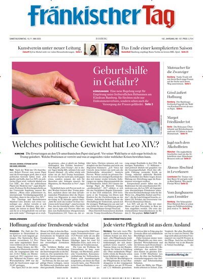 Titelbild der Ausgabe 107/2025 von Fränkischer Tag Bamberg. Diese Zeitschrift und viele weitere Zeitungsabos als Abo oder epaper bei United Kiosk online kaufen.