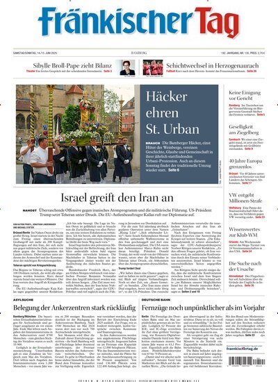 Titelbild der Ausgabe 135/2025 von Fränkischer Tag Bamberg. Diese Zeitschrift und viele weitere Zeitungsabos als Abo oder epaper bei United Kiosk online kaufen.