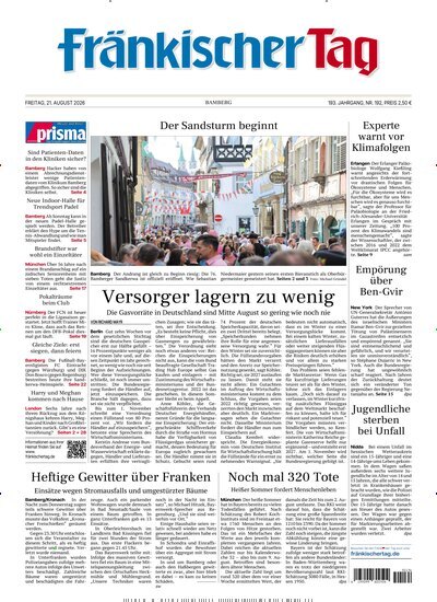 Titelbild der Ausgabe 192/2026 von Fränkischer Tag Bamberg. Diese Zeitschrift und viele weitere Zeitungsabos als Abo oder epaper bei United Kiosk online kaufen.