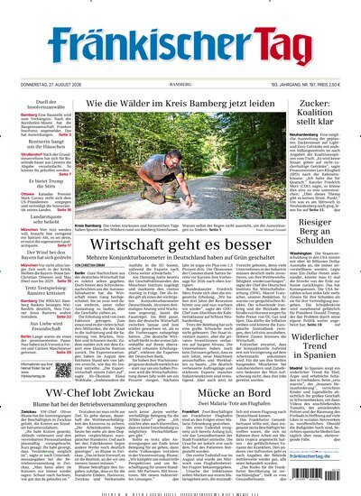 Titelbild der Ausgabe 197/2026 von Fränkischer Tag Bamberg. Diese Zeitschrift und viele weitere Zeitungsabos als Abo oder epaper bei United Kiosk online kaufen.