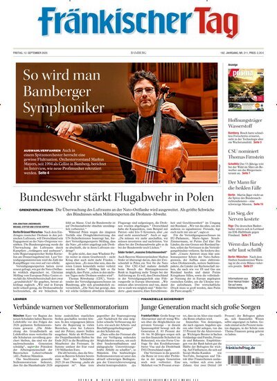 Titelbild der Ausgabe 211/2025 von Fränkischer Tag Bamberg. Diese Zeitschrift und viele weitere Zeitungsabos als Abo oder epaper bei United Kiosk online kaufen.