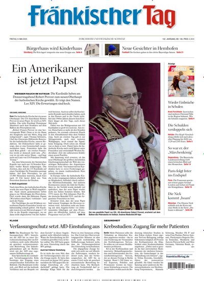 Titelbild der Ausgabe 106/2025 von Fränkischer Tag Forchheim. Diese Zeitschrift und viele weitere Zeitungsabos als Abo oder epaper bei United Kiosk online kaufen.