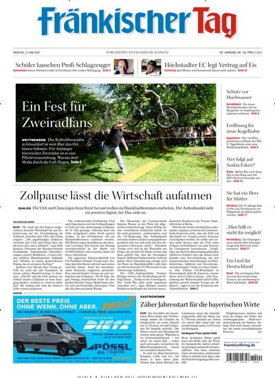 Titelbild der Ausgabe 109/2025 von Fränkischer Tag Forchheim. Diese Zeitschrift und viele weitere Zeitungsabos als Abo oder epaper bei United Kiosk online kaufen.