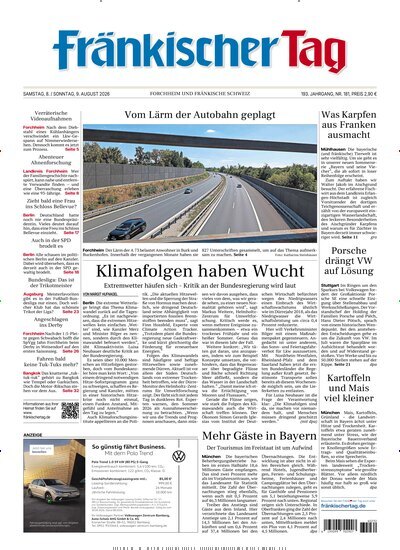 Titelbild der Ausgabe 181/2026 von Fränkischer Tag Forchheim. Diese Zeitschrift und viele weitere Zeitungsabos als Abo oder epaper bei United Kiosk online kaufen.