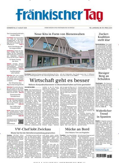 Titelbild der Ausgabe 197/2026 von Fränkischer Tag Forchheim. Diese Zeitschrift und viele weitere Zeitungsabos als Abo oder epaper bei United Kiosk online kaufen.
