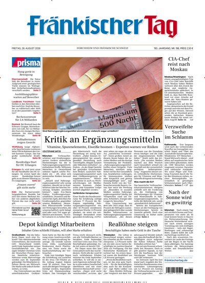 Titelbild der Ausgabe 198/2026 von Fränkischer Tag Forchheim. Diese Zeitschrift und viele weitere Zeitungsabos als Abo oder epaper bei United Kiosk online kaufen.
