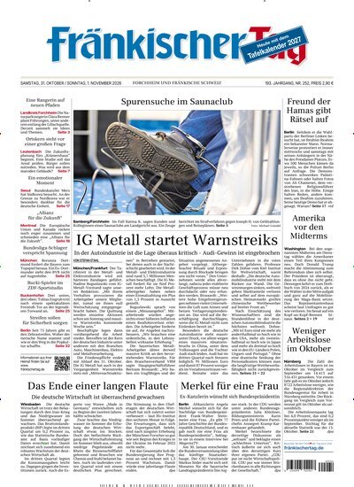 Titelbild der Ausgabe 252/2026 von Fränkischer Tag Forchheim. Diese Zeitschrift und viele weitere Zeitungsabos als Abo oder epaper bei United Kiosk online kaufen.
