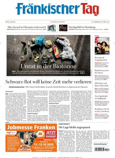 Titelbild der Ausgabe 100/2025 von Fränkischer Tag Haßberge. Diese Zeitschrift und viele weitere Zeitungsabos als Abo oder epaper bei United Kiosk online kaufen.