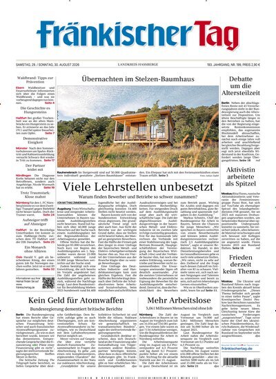 Titelbild der Ausgabe 199/2026 von Fränkischer Tag Haßberge. Diese Zeitschrift und viele weitere Zeitungsabos als Abo oder epaper bei United Kiosk online kaufen.