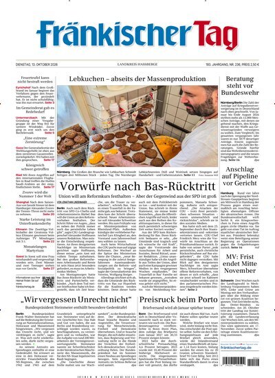 Titelbild der Ausgabe 236/2026 von Fränkischer Tag Haßberge. Diese Zeitschrift und viele weitere Zeitungsabos als Abo oder epaper bei United Kiosk online kaufen.