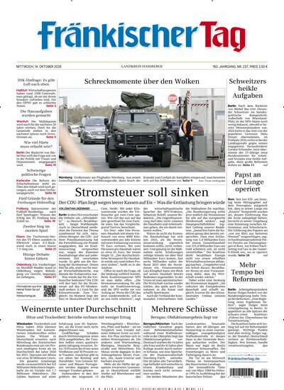 Titelbild der Ausgabe 237/2026 von Fränkischer Tag Haßberge. Diese Zeitschrift und viele weitere Zeitungsabos als Abo oder epaper bei United Kiosk online kaufen.