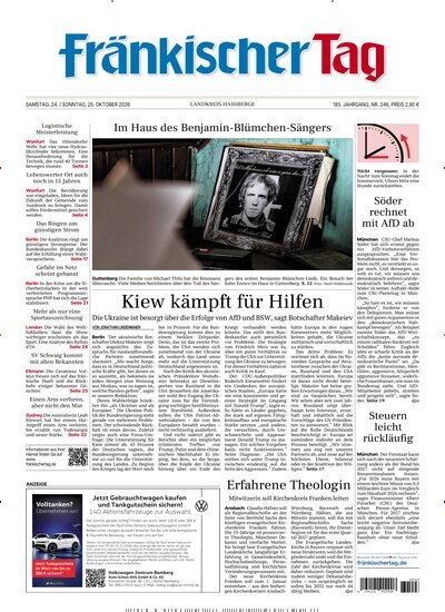 Titelbild der Ausgabe 246/2026 von Fränkischer Tag Haßberge. Diese Zeitschrift und viele weitere Zeitungsabos als Abo oder epaper bei United Kiosk online kaufen.