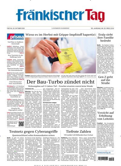 Titelbild der Ausgabe 251/2026 von Fränkischer Tag Haßberge. Diese Zeitschrift und viele weitere Zeitungsabos als Abo oder epaper bei United Kiosk online kaufen.