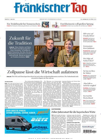 Titelbild der Ausgabe 109/2025 von Fränkischer Tag Höchstadt und Herzogenaurach. Diese Zeitschrift und viele weitere Zeitungsabos als Abo oder epaper bei United Kiosk online kaufen.