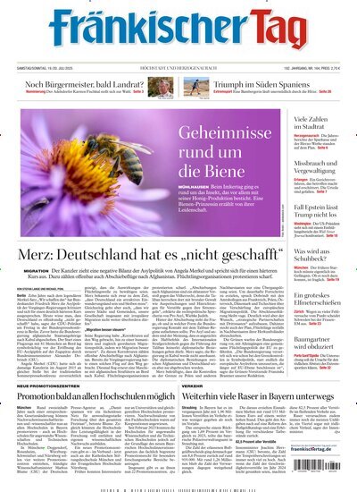 Titelbild der Ausgabe 164/2025 von Fränkischer Tag Höchstadt und Herzogenaurach. Diese Zeitschrift und viele weitere Zeitungsabos als Abo oder epaper bei United Kiosk online kaufen.