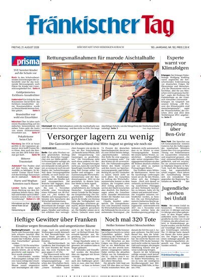 Titelbild der Ausgabe 192/2026 von Fränkischer Tag Höchstadt und Herzogenaurach. Diese Zeitschrift und viele weitere Zeitungsabos als Abo oder epaper bei United Kiosk online kaufen.