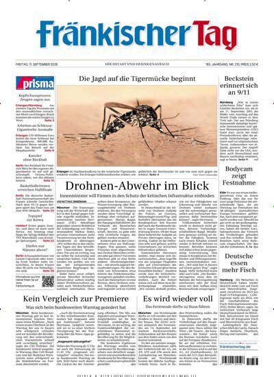 Titelbild der Ausgabe 210/2026 von Fränkischer Tag Höchstadt und Herzogenaurach. Diese Zeitschrift und viele weitere Zeitungsabos als Abo oder epaper bei United Kiosk online kaufen.