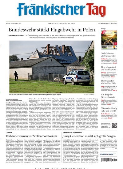 Titelbild der Ausgabe 211/2025 von Fränkischer Tag Höchstadt und Herzogenaurach. Diese Zeitschrift und viele weitere Zeitungsabos als Abo oder epaper bei United Kiosk online kaufen.