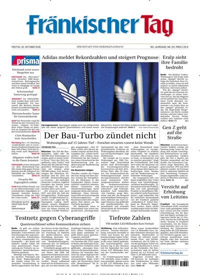 Titelbild der Ausgabe 251/2026 von Fränkischer Tag Höchstadt und Herzogenaurach. Diese Zeitschrift und viele weitere Zeitungsabos als Abo oder epaper bei United Kiosk online kaufen.