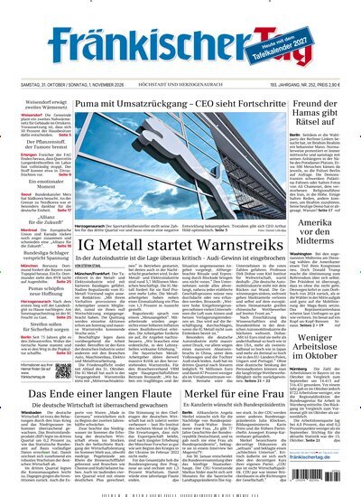 Titelbild der Ausgabe 252/2026 von Fränkischer Tag Höchstadt und Herzogenaurach. Diese Zeitschrift und viele weitere Zeitungsabos als Abo oder epaper bei United Kiosk online kaufen.