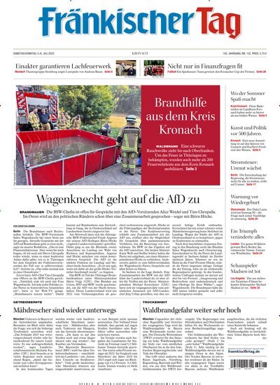 Titelbild der Ausgabe 152/2025 von Fränkischer Tag Kronach. Diese Zeitschrift und viele weitere Zeitungsabos als Abo oder epaper bei United Kiosk online kaufen.